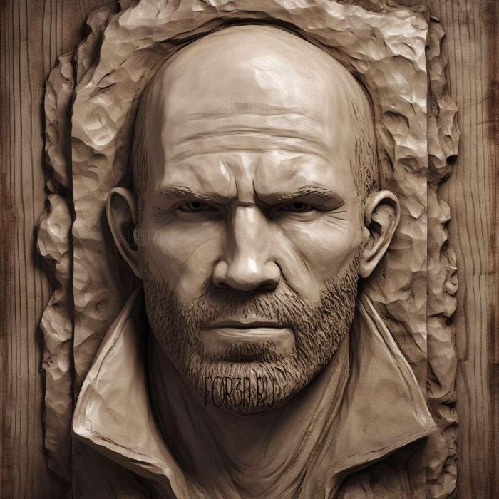 Jason Statham 2 stl model for CNC